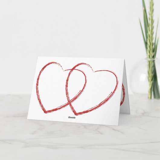 dubbele hart verlovingsaankondiging aankondiging (Achterkant)