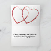 dubbele hart verlovingsaankondiging aankondiging (Binnen)