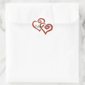 Dubbele harten Seal Sticker (Tas)