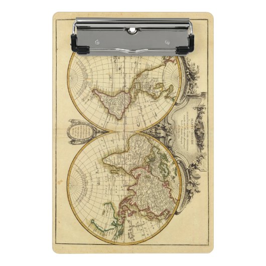 Dubbele hemisphere mini klembord (Voorkant)