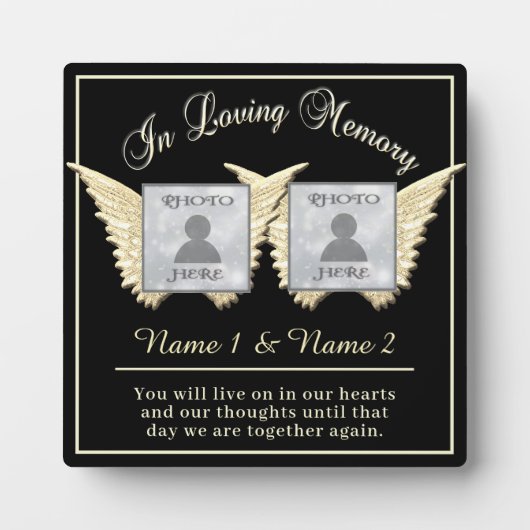 Dubbele Herdenking Fotoplaat (Voorkant)