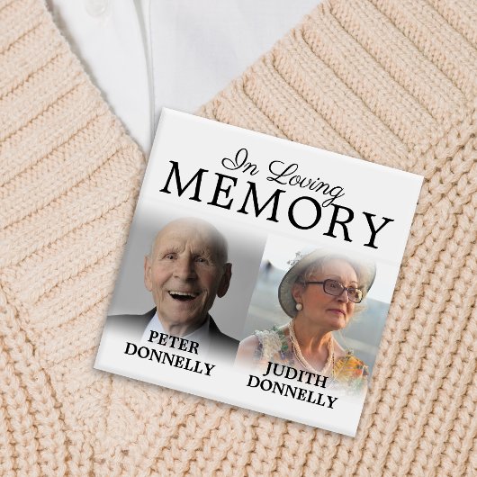 Dubbele herdenking van de Button van de levensherd