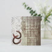 Dubbele Hoefijzer bruiloft Kaart (Staand voorkant)