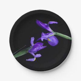 Dubbele iris ronde papieren Borden Bordje