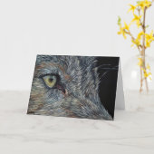 Dubbele kaart wolf (Gele Bloem)