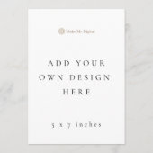 DUBBELE KANT 5x7 inch bruiloft programma / menu's (Achterkant)