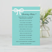 Dubbele Kant Aqua & Lint Bruidsfeest Spellen (Staand voorkant)