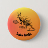Dubbele knelbare Kangaroo Tennis Player Ronde Button 5,7 Cm (Voorkant)