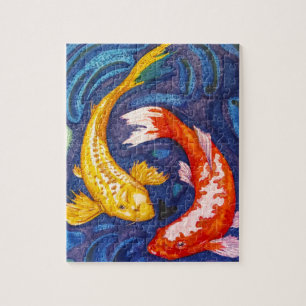 Dubbele Koi Fish Design Legpuzzel