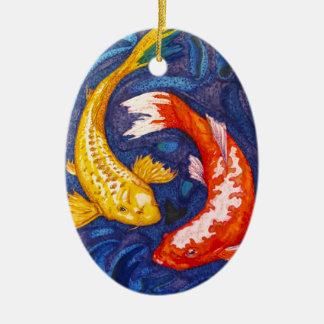 Dubbele Koi-visontwerp Keramisch Ornament