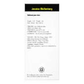 Dubbele kop voor zwart-wit reclamekaart (Achterkant)