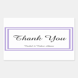 Dubbele Lavendel Trim - Rechthoek Sticker