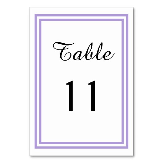 Dubbele Lavendel Trim - Tafel Kaart (Voorkant)