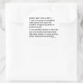 Dubbele leesdefinitie ronde sticker (Tas)