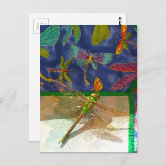 Dubbele libellen briefkaart (Voorkant / Achterkant)