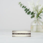 Dubbele liniaalhuls mini visitekaartje (Staand voorkant)