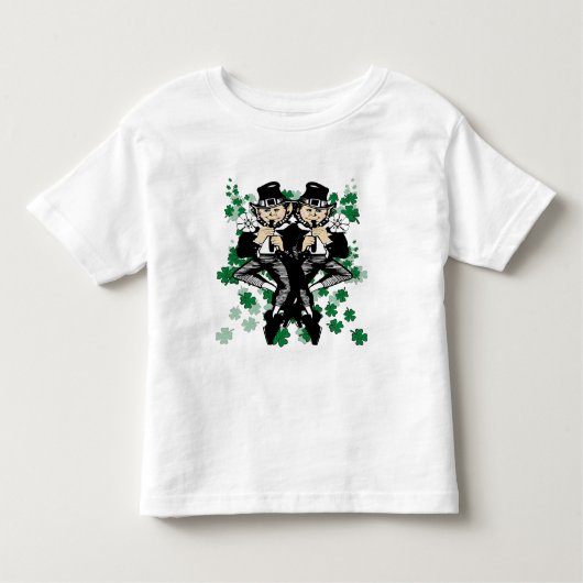 Dubbele Luck Leprechaun Kinder Shirts (Voorkant)