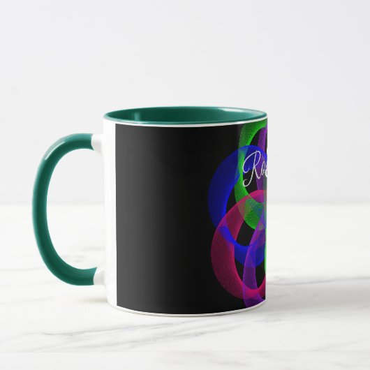 Dubbele Lus Mesh Geometrische Koffiemok Mok (Links)