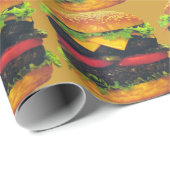 Dubbele luxe hamburger met kaaspakpapier cadeaupapier (Rol Hoek)