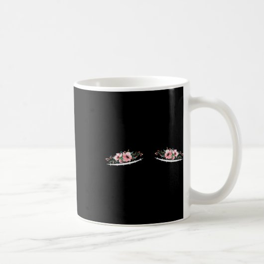 Dubbele mastectomie littekens met bloemen borstkan koffiemok (Rechts)