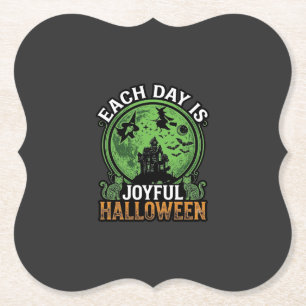 Dubbele Moeite Problemen Heks Pompoen Halloween Sp Kartonnen Onderzetters