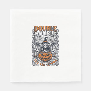 Dubbele Moeite Problemen Heks Pompoen Halloween Sp Servet