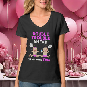 Dubbele moeite tweeling meisjes mam om te zijn t-shirt
