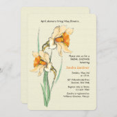 Dubbele Narcissus-uitnodiging Kaart (Voorkant / Achterkant)
