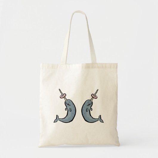dubbele narwaliteit en donut tote bag (Voorkant)