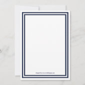 Dubbele Navy Trim Nautical - Save the Date (Achterkant)