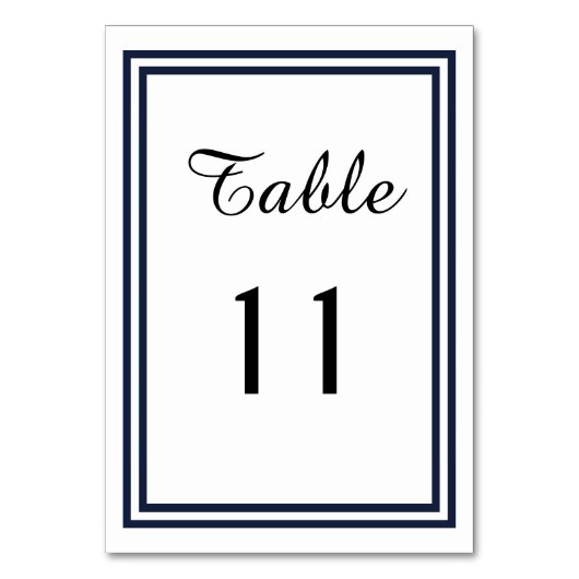 Dubbele Navy Trim - Tafel Kaart (Voorkant)