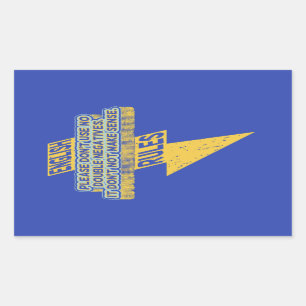 Dubbele negatieve Engelse taalvaardigheid Rechthoekige Sticker