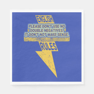 Dubbele negatieve Engelse taalvaardigheid Servet