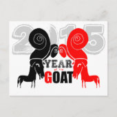 Dubbele Odd Goat Chinees Jaar Zodiac Custom PostC Feestdagenkaart (Voorkant)
