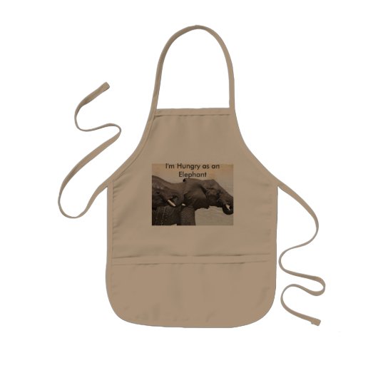 Dubbele olifantenapron kinder schort (Voorkant)