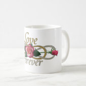 Dubbele oneindige Rozen liefde voor altijd Koffiemok (Voorkant rechts)