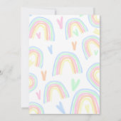 Dubbele pasteienregenboogfeest kaart (Achterkant)