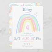 Dubbele pasteienregenboogfeest kaart (Voorkant / Achterkant)