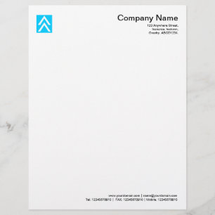 Dubbele Pijl - Hemelblauw Custom Briefhoofd