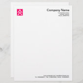 Dubbele pijl - Neon Red Briefhoofd (Voorkant / Achterkant)