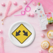 Dubbele pijlstok papieren bordje (Feest)