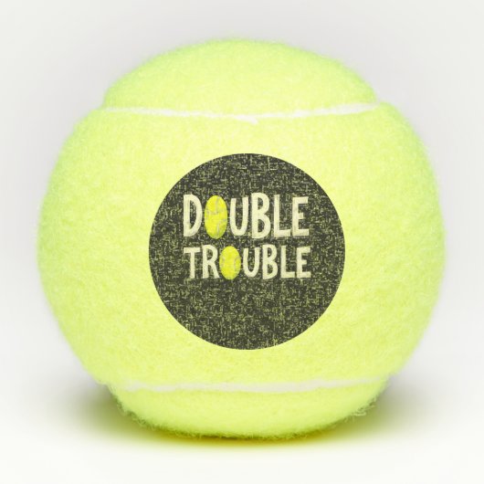 Dubbele Problemen Grappige Tennisballen (Voorkant)