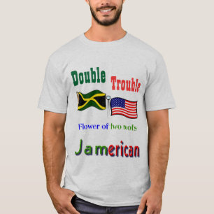 Dubbele problemen van Jamaicaan-Amerikaanse t-shir T-shirt