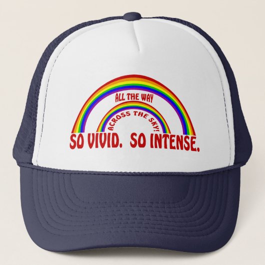 DUBBELE RAINBOW - DUS VIVID ZO INTENT TRUCKER PET (Voorkant)