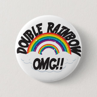 DUBBELE RAINBOW OMG3 RONDE BUTTON 5,7 CM