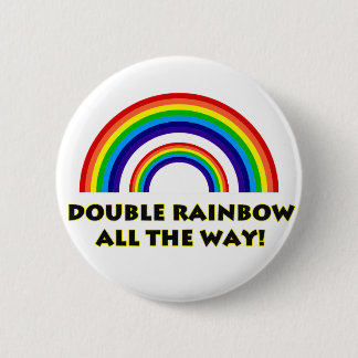 Dubbele regenboog. ALLES WAT! Ronde Button 5,7 Cm
