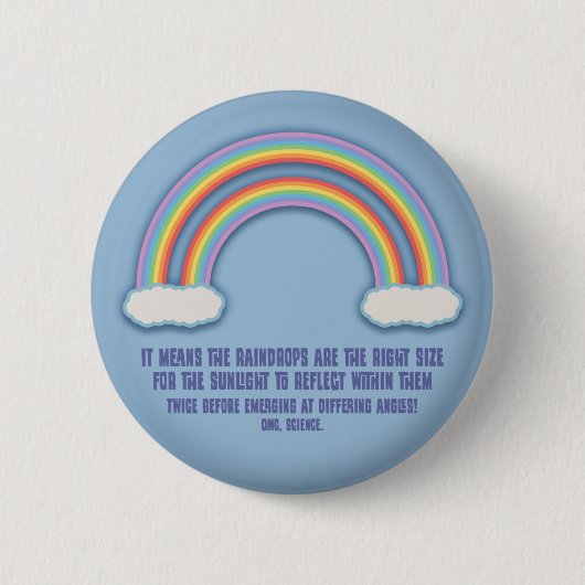 Dubbele regenboog betekent ronde button 5,7 cm (Voorkant)