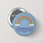 Dubbele regenboog betekent ronde button 5,7 cm (Voorkant /achterkant)
