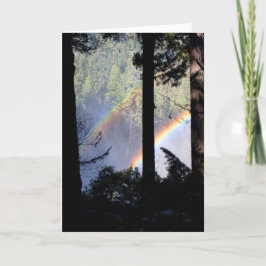 Dubbele Regenboog door Bomen Kaart