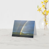 Dubbele Regenboog Kaart (Gele Bloem)